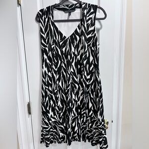Black and White Zebra Print Dress